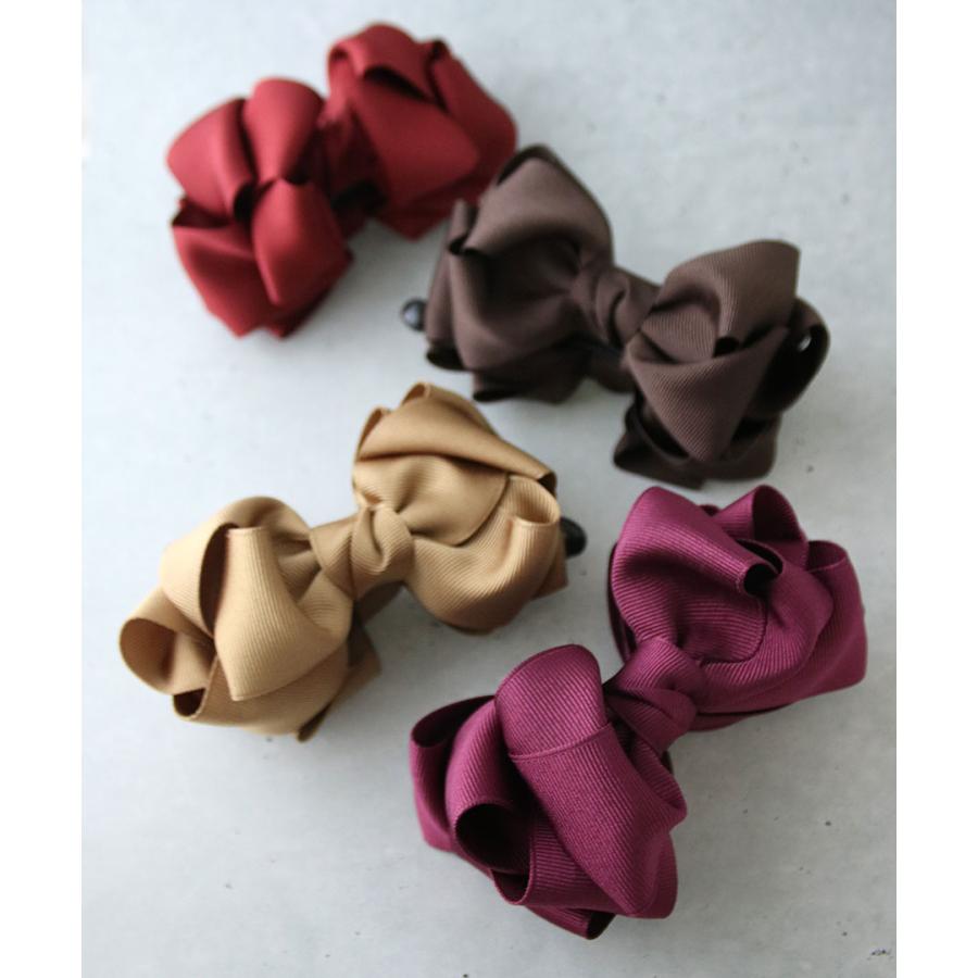 ヴァンテーヌ バナナクリップ リボン ボリューム ヘアアクセサリー