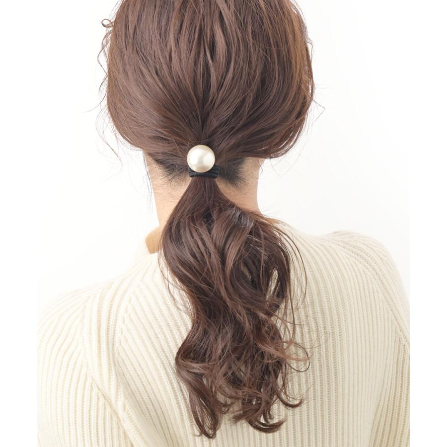 ヴァンテーヌ ヘアゴム ポニーフック 一粒パール (M) ヘアアクセサリー
