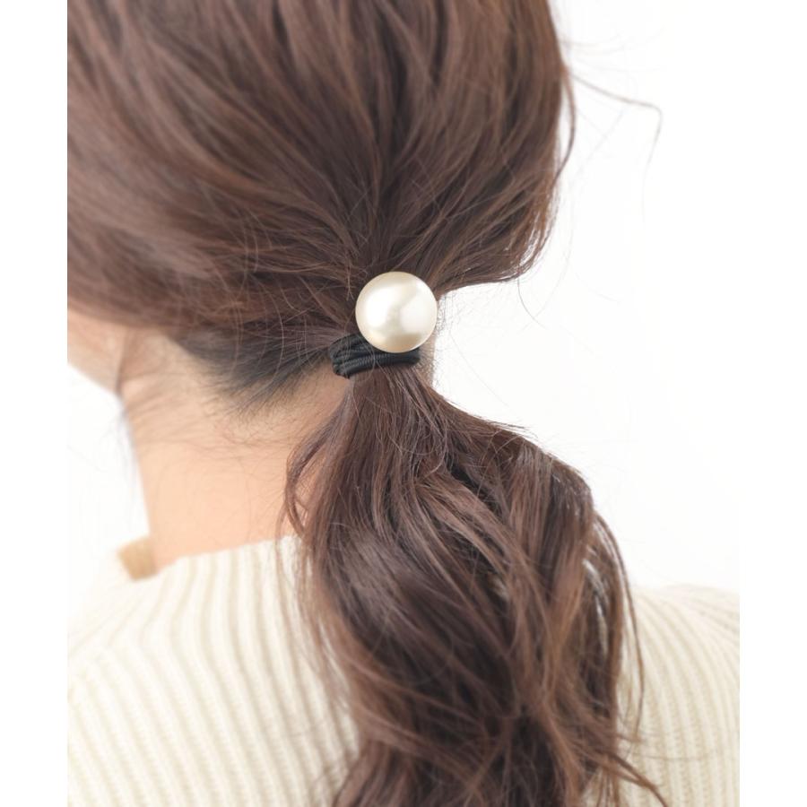ヴァンテーヌ ヘアゴム ポニーフック 一粒パール (M) ヘアアクセサリー
