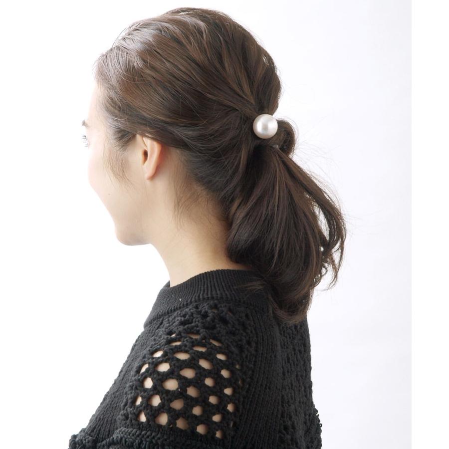 ヴァンテーヌ ヘアゴム ポニーフック 一粒パール (M) ヘアアクセサリー