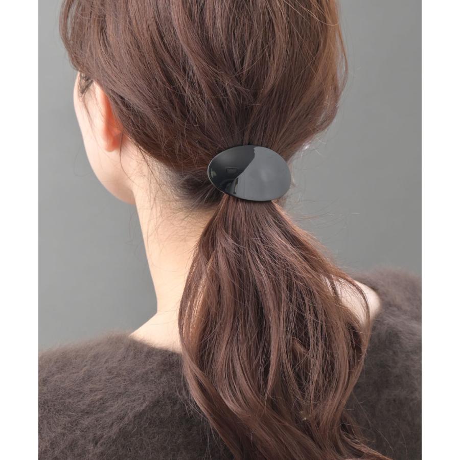 ヴァンテーヌ ヘアゴム ポニーフック べっ甲風 オーバル マーブル