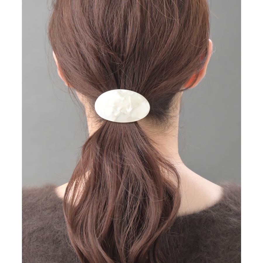 ヴァンテーヌ ヘアゴム ポニーフック べっ甲風 オーバル マーブル