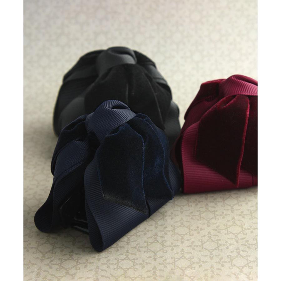 ヴァンテーヌ バンスクリップ リボン ベルベット グログラン