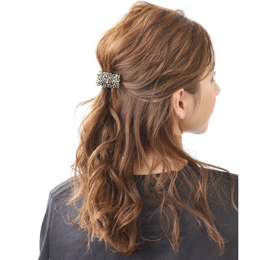 バレッタ メタル アイビー アンティーク調 ヘアアクセサリー 蔦模様 