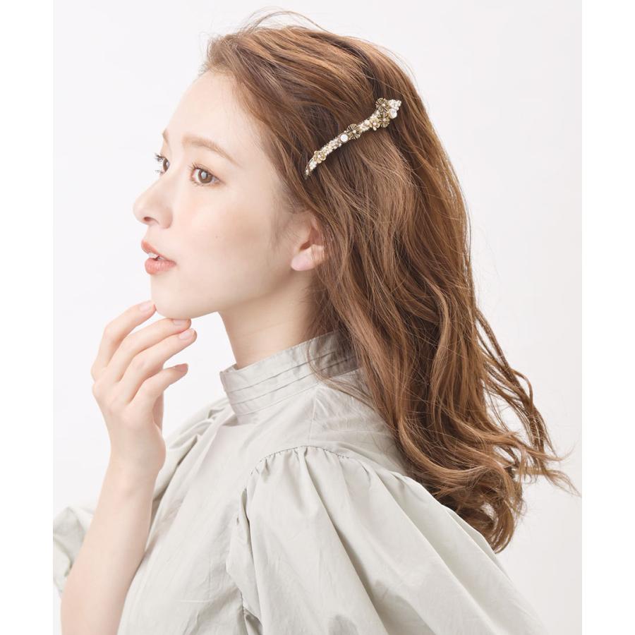 ヴァンテーヌ バレッタ ヘアアクセサリー フラワー アンティーク調