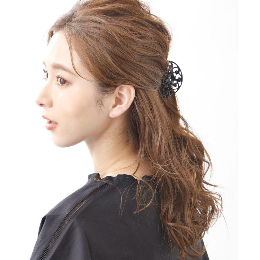 ヴァンテーヌ アンティーク調透かし模様バンスクリップ ヘアクリップ