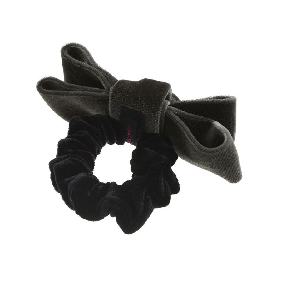 ヴァンテーヌ ヘアゴム ベロア リボン シンプル ヘアアクセサリー