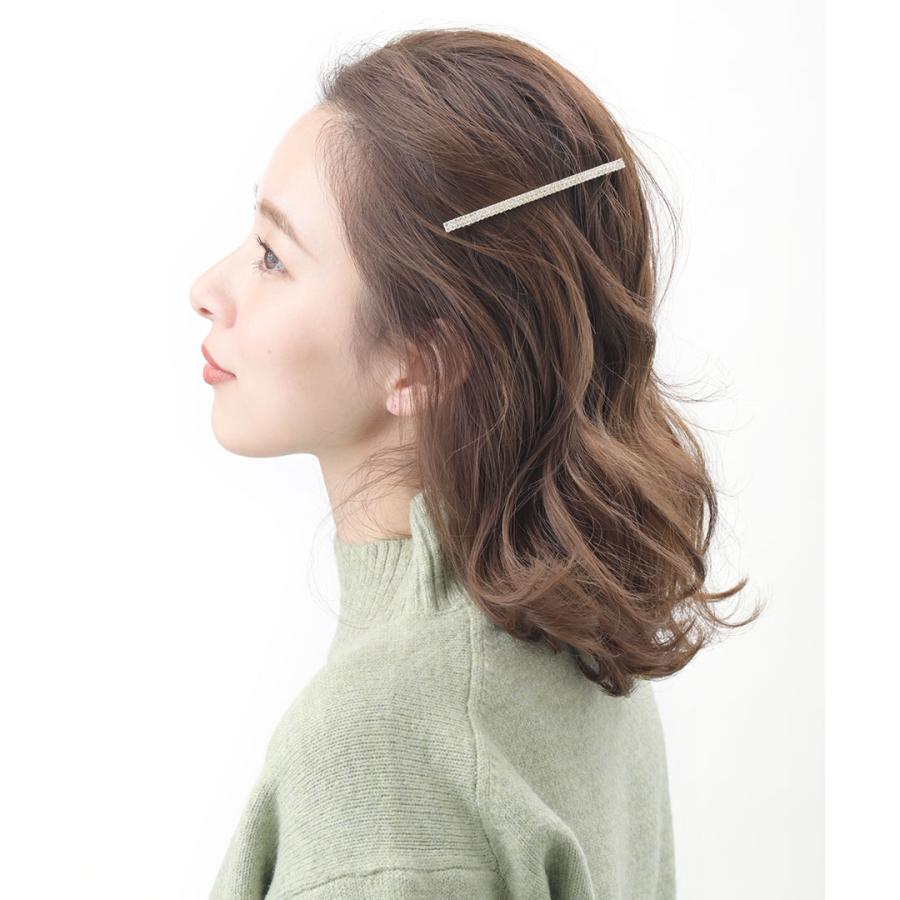 ヴァンテーヌ バレッタ ヘアクリップ ヘアアクセサリー 2連 ライン