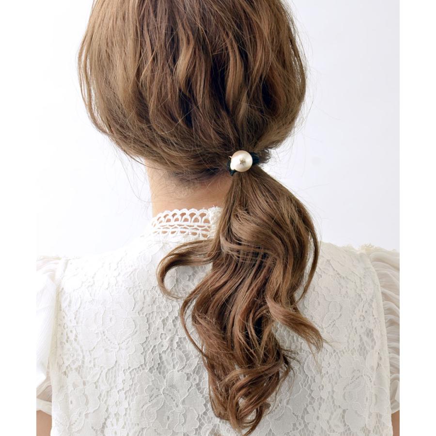 ヴァンテーヌ ヘアゴム ポニーフック ミニスター コットンパール（S