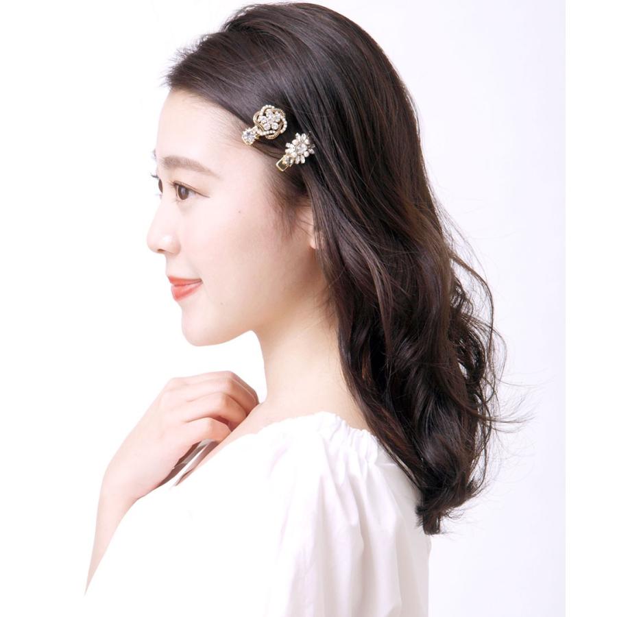 ヴァンテーヌ ヘアクリップ アンティーク調 パール ビジュー