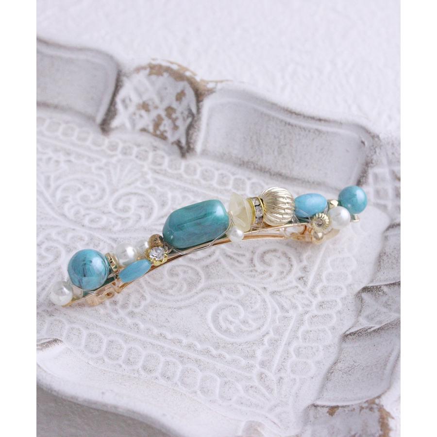 ターコイズ バレッタ イヤリング 昭和レトロ バブル ターコイズ バレッタ イヤリング 昭和レトロ バブル ターコイズ