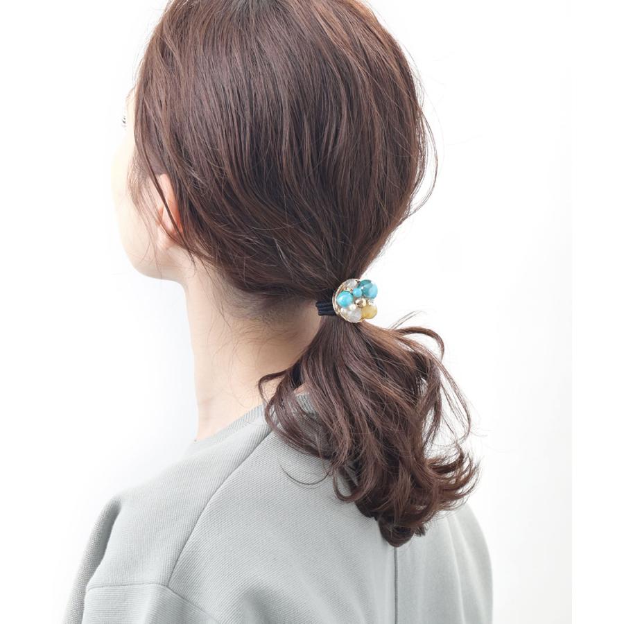 ヴァンテーヌ ターコイズカラーミックスポニーフック ヘアゴム