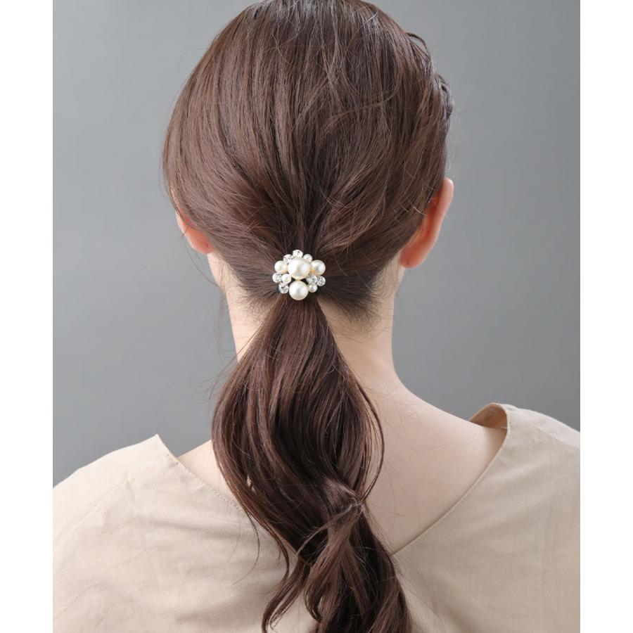 ヴァンテーヌ ポニーフック パール ビジュー ポニー ヘアフック