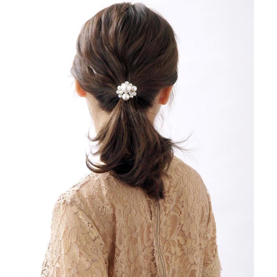 ヴァンテーヌ ポニーフック パール ビジュー ポニー ヘアフック