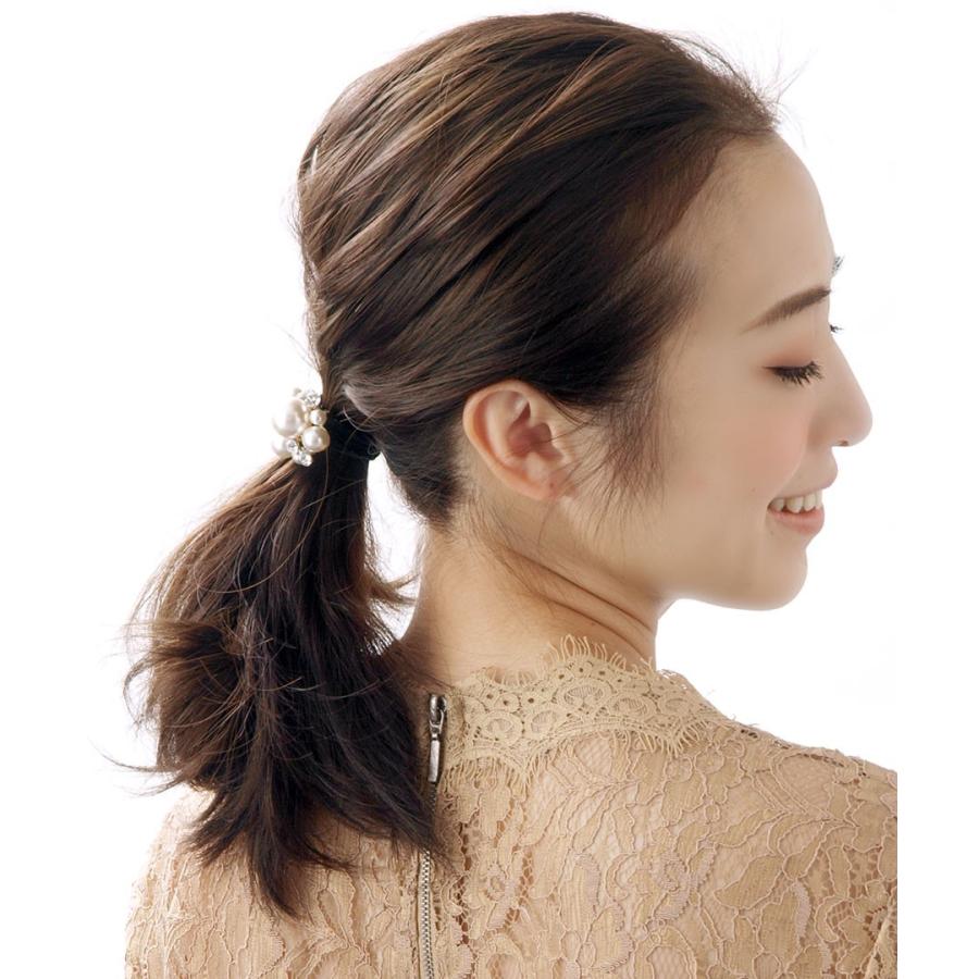ヴァンテーヌ ポニーフック パール ビジュー ポニー ヘアフック