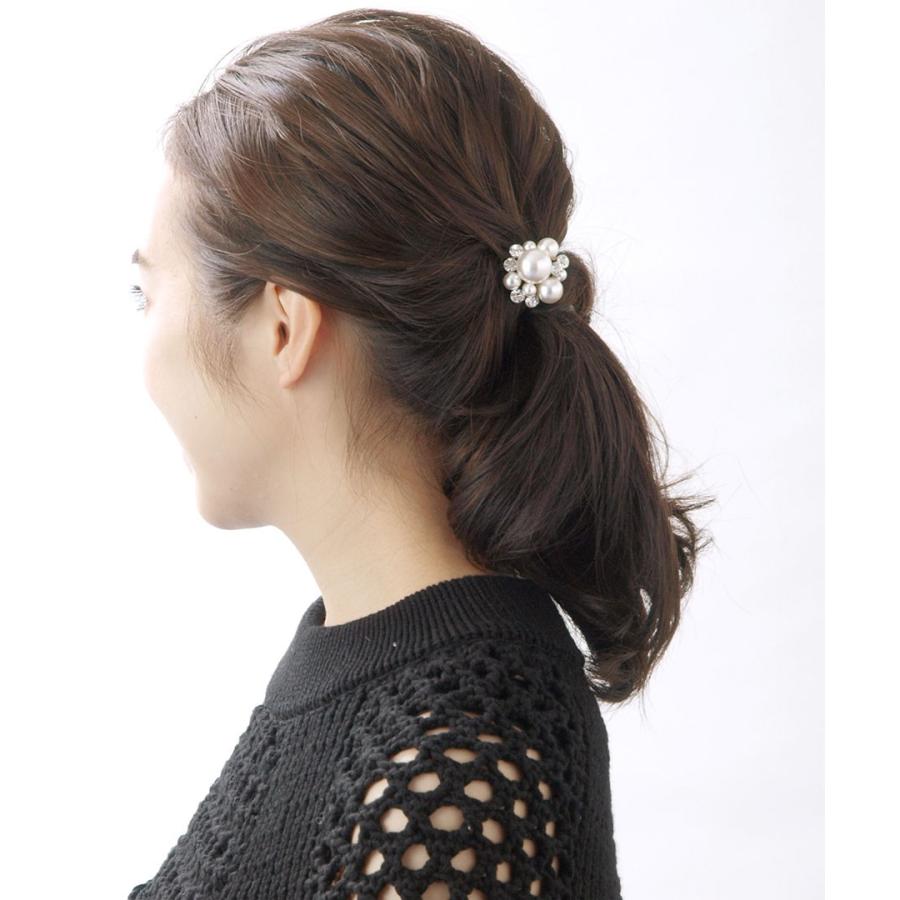 ヴァンテーヌ ポニーフック パール ビジュー ポニー ヘアフック