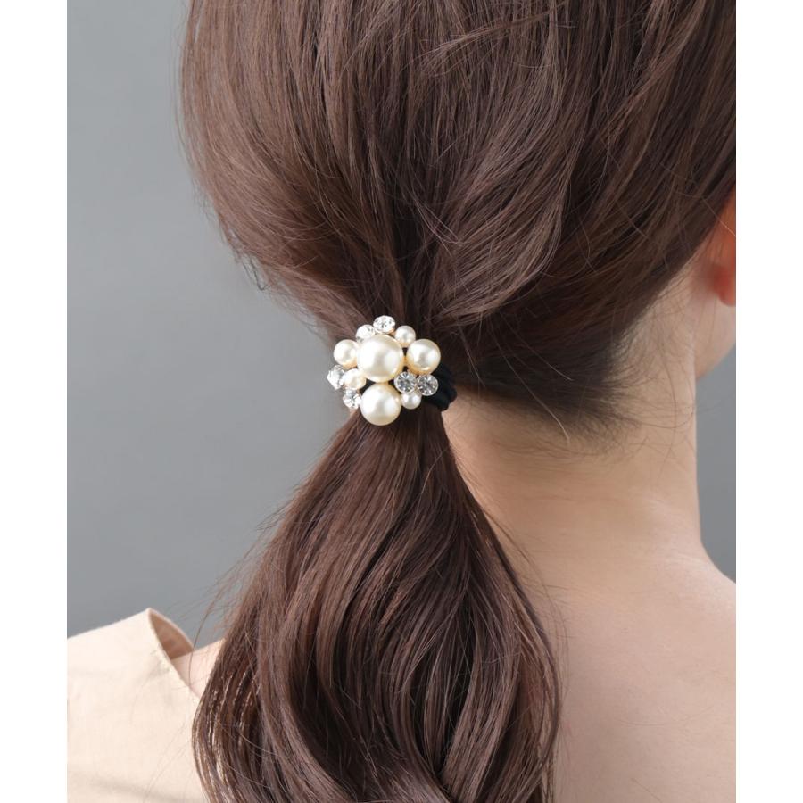 ヴァンテーヌ ポニーフック パール ビジュー ポニー ヘアフック