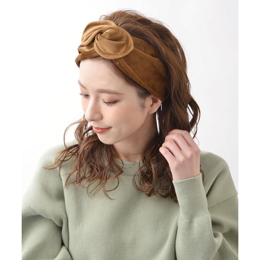 ヴァンテーヌ ヘアバンド ターバン ベロア ワイド ワイヤー入り リボン 