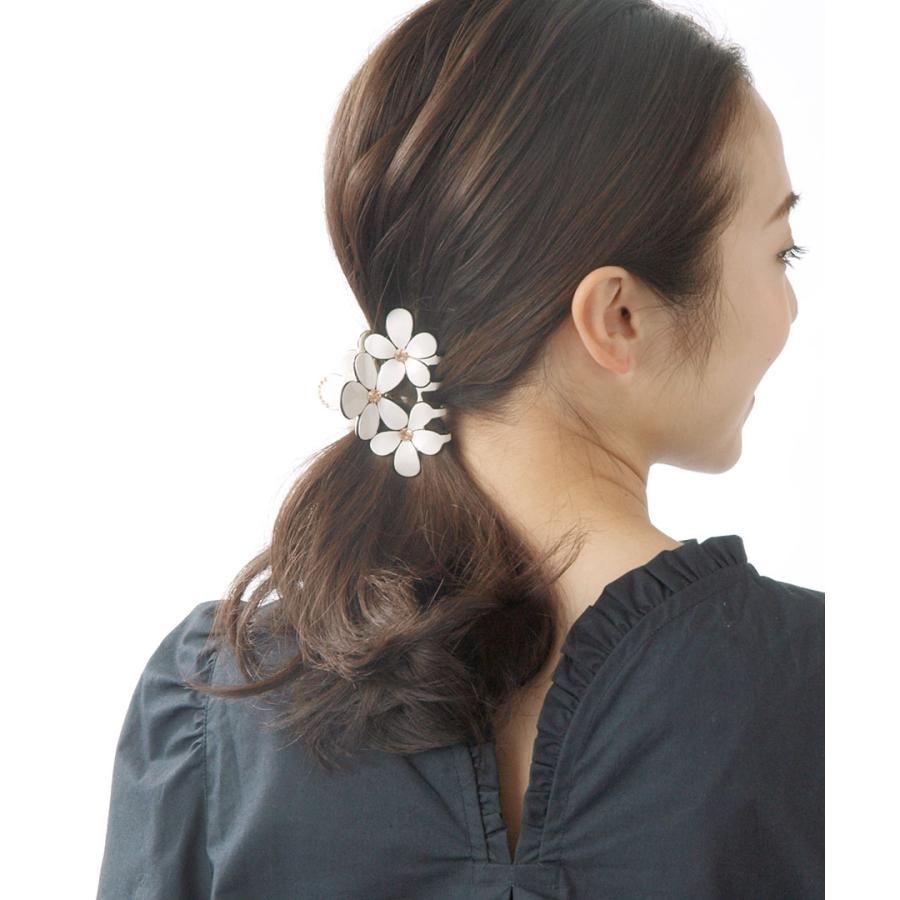 ヴァンテーヌ バンスクリップ トリプルフラワー Mサイズ オフィス 花