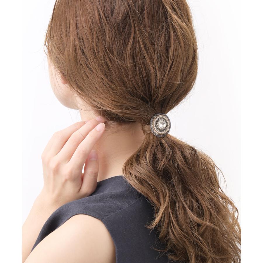 ヴァンテーヌ ポニーフック サークル ビジュー カラー ポニー  