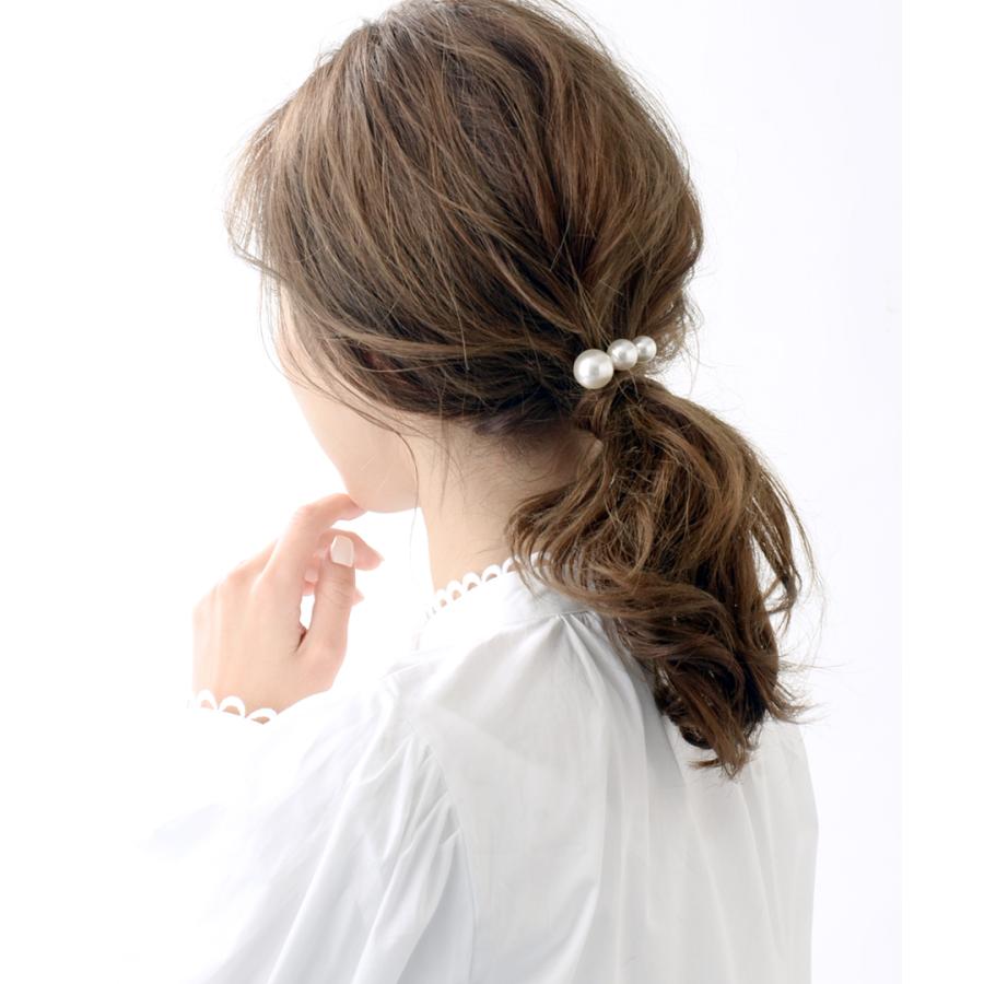 ヴァンテーヌ ヘアゴム ポニーフック ヘアカフ パールデザイン 大粒