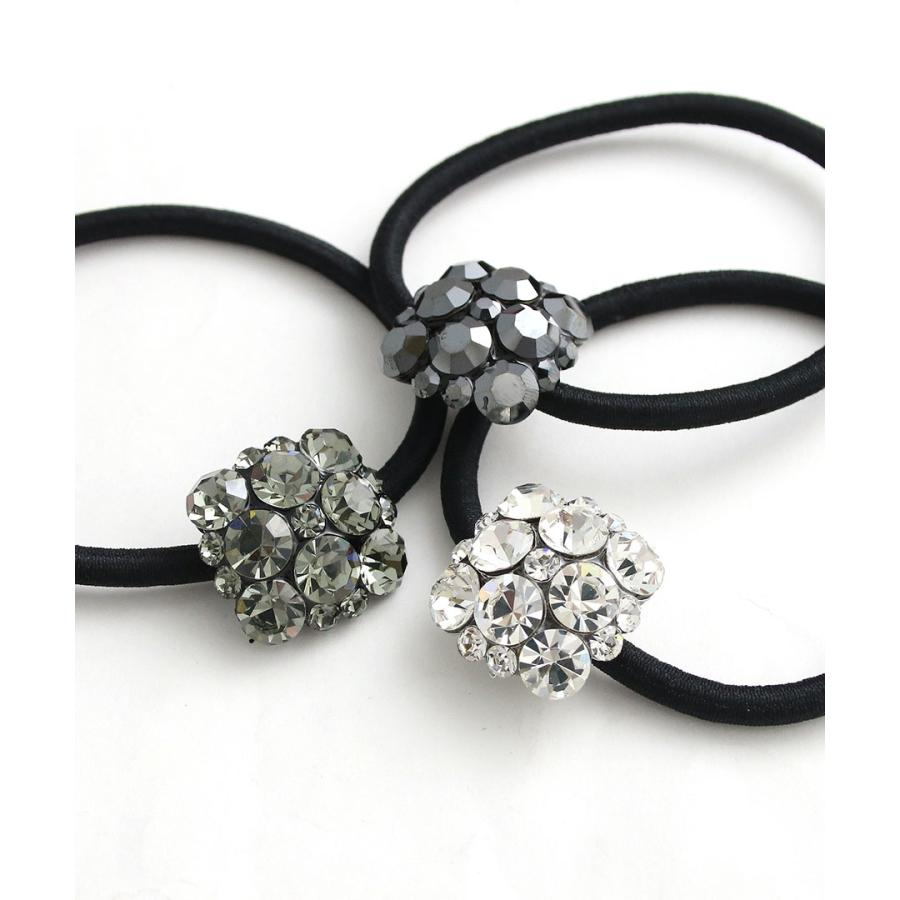 【未使用】ACCA カメリア ヘアゴム ラインストーン ビジュー ヴァンテーヌ ラインストーンビジュースクエアヘアゴム かわいい