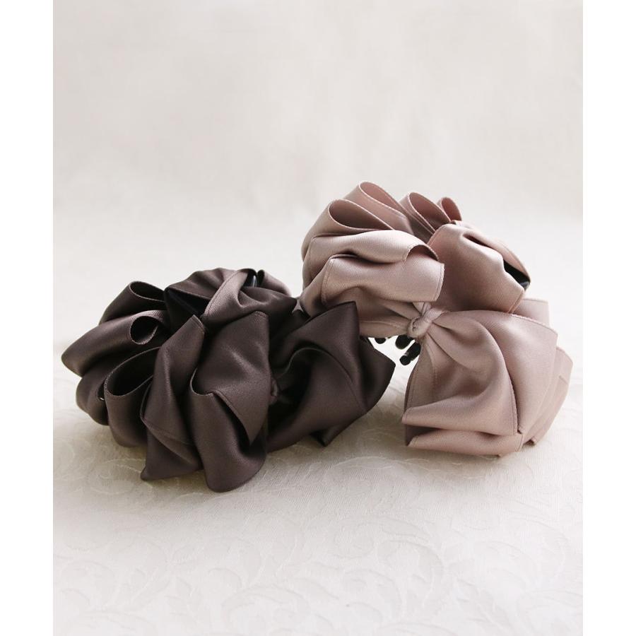 ヴァンテーヌ バンスクリップ リボン ヘアクリップ フリル 大きめ