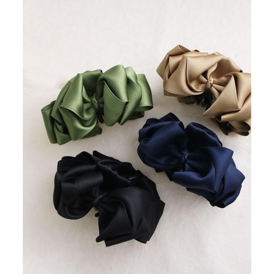 ヴァンテーヌ バンスクリップ リボン ヘアクリップ フリル 大きめ