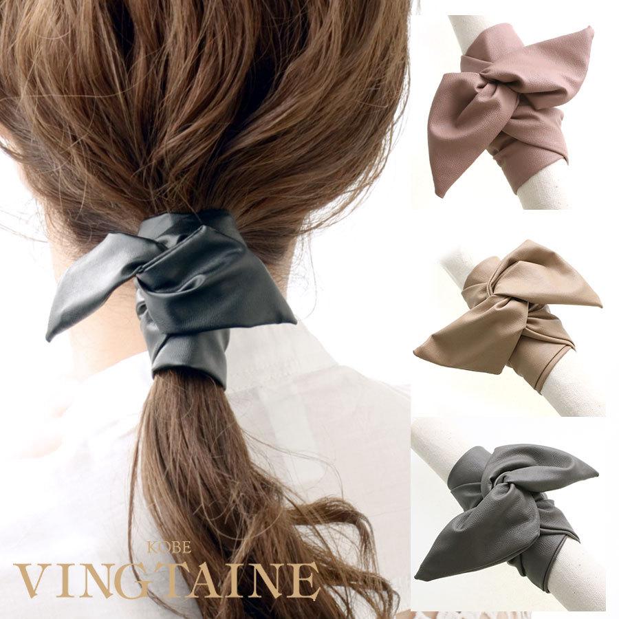 ワイヤーポニー フェイクレザー 幅広 ヘアアクセサリー ヘアアレンジ カジュアル ワイヤー入り レディース H73 H73 神戸ヴァンテーヌ ヤフー店 通販 Yahoo ショッピング