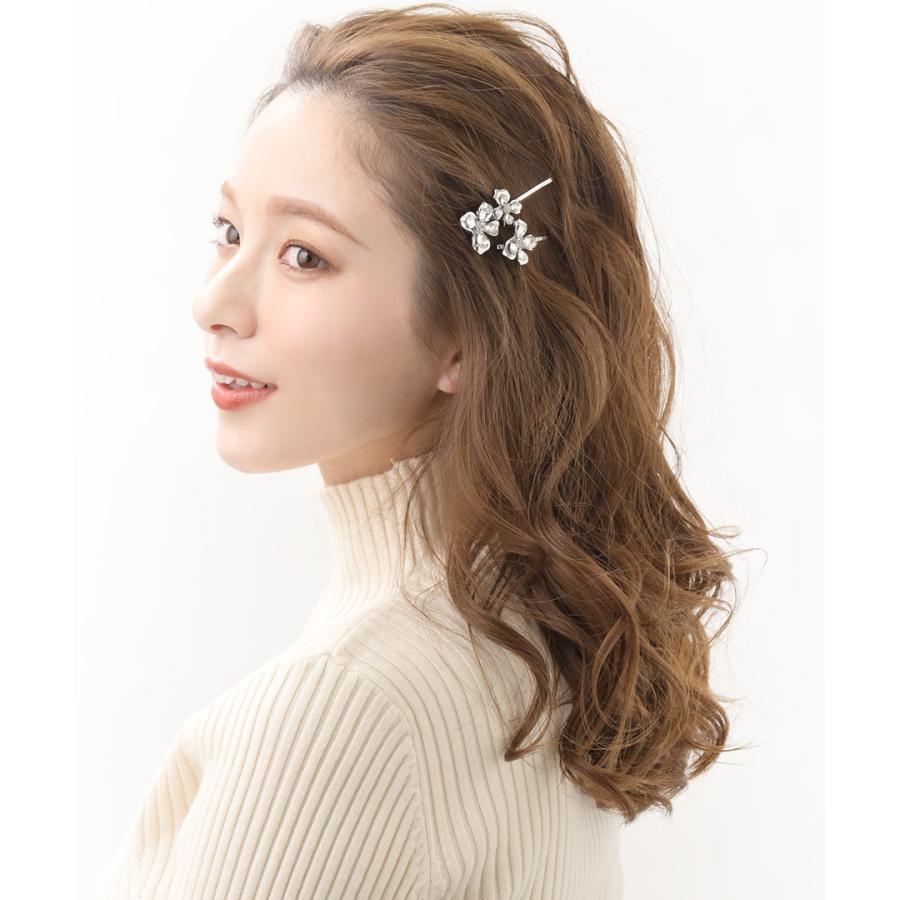 ヴァンテーヌ ビジューフラワーヘアピン（2本セット) ストーン ヘア