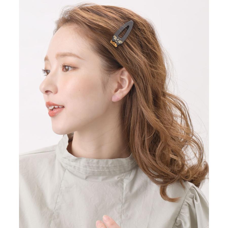 ヴァンテーヌ ヘアクリップ くちばしクリップ 猫 マーブル 二又 ネコ