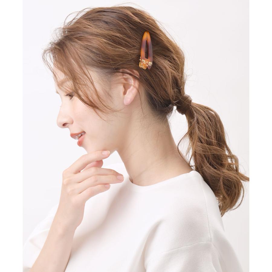 ヴァンテーヌ ヘアクリップ くちばしクリップ 猫 マーブル 二又 ネコ