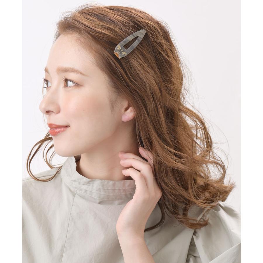 ヴァンテーヌ ヘアクリップ くちばしクリップ 猫 マーブル 二又 ネコ