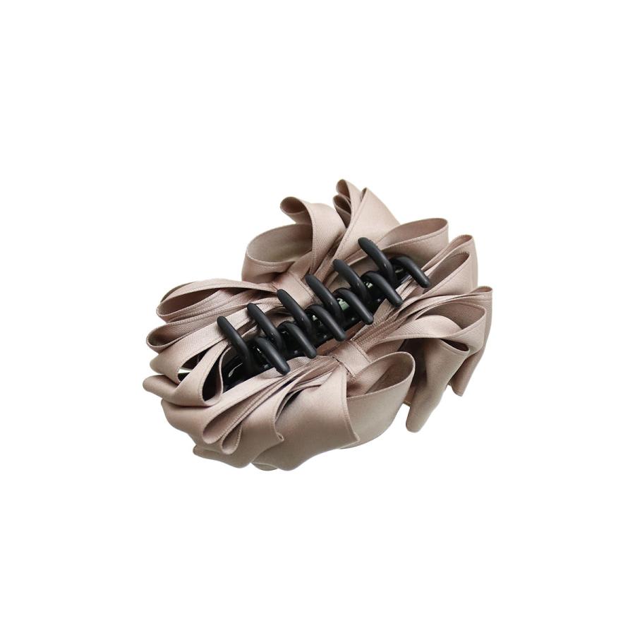 ヴァンテーヌ バンスクリップ リボン サテン フリル ボリューム 可愛い 大人可愛い お洒落 上品 H7687 【定形外発送・ネコポス不可 ...