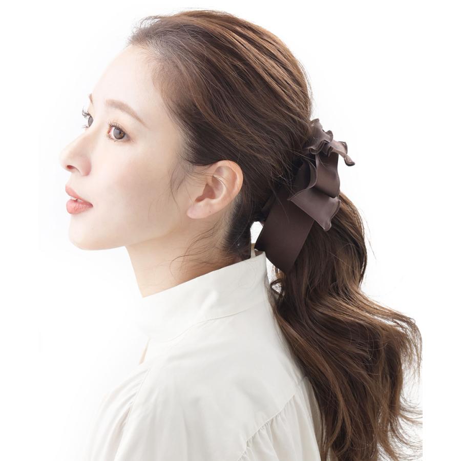 ヴァンテーヌ バナナクリップ フリル シフォン 縦クリップ