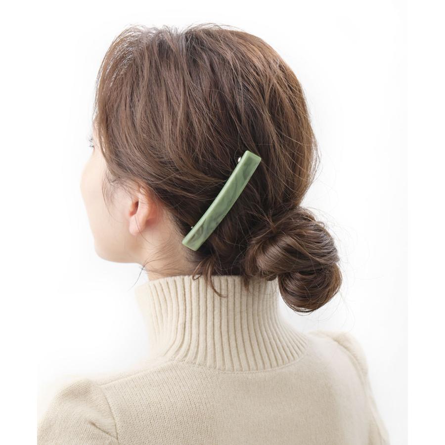 ヴァンテーヌ バレッタ マーブル模様 スクエア ヘアクリップ