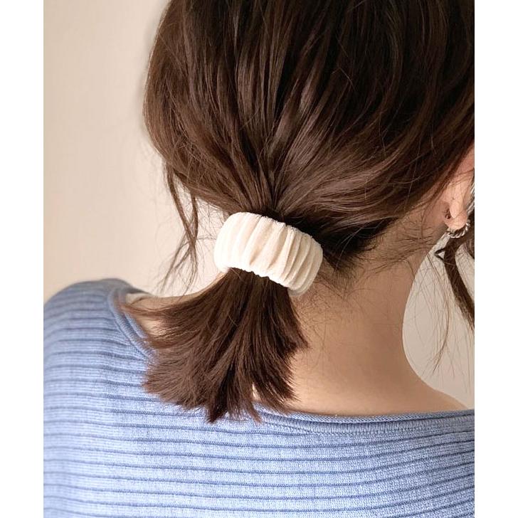 ヴァンテーヌ SALE パッチンバンド ベロア ギャザー ゴム隠し ヘアゴム