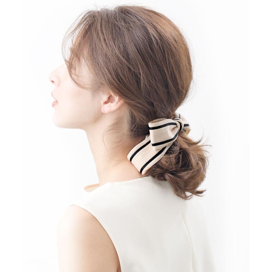 ヴァンテーヌ ヘアカフ ヘアゴム バイカラー リボン ヘアフック ポニー 