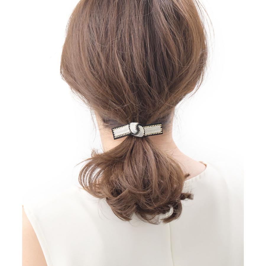 ヴァンテーヌ ヘアカフ ヘアゴム ポニーフック リボン スタッズ