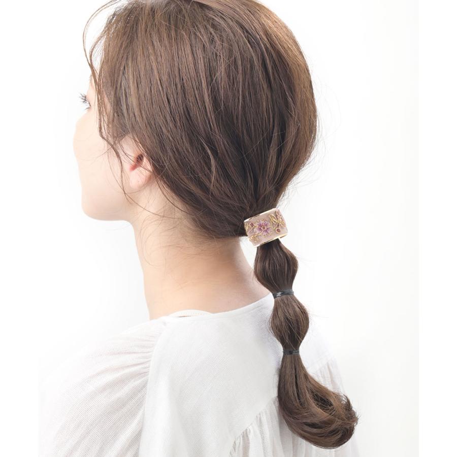 ヴァンテーヌ ポニーフック ヘアカフ ヘアフック 刺繍 インド