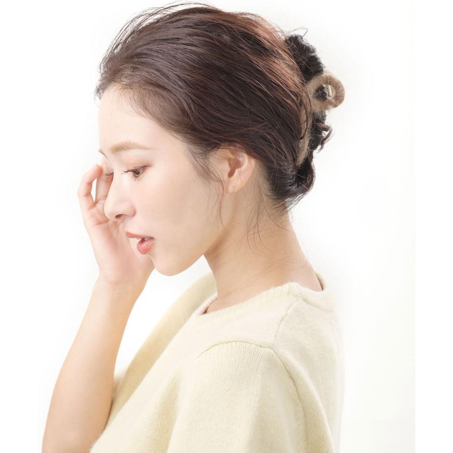 ヴァンテーヌ バンスクリップ モヘア 秋冬 まとめ髪 ヘアクリップ 大人