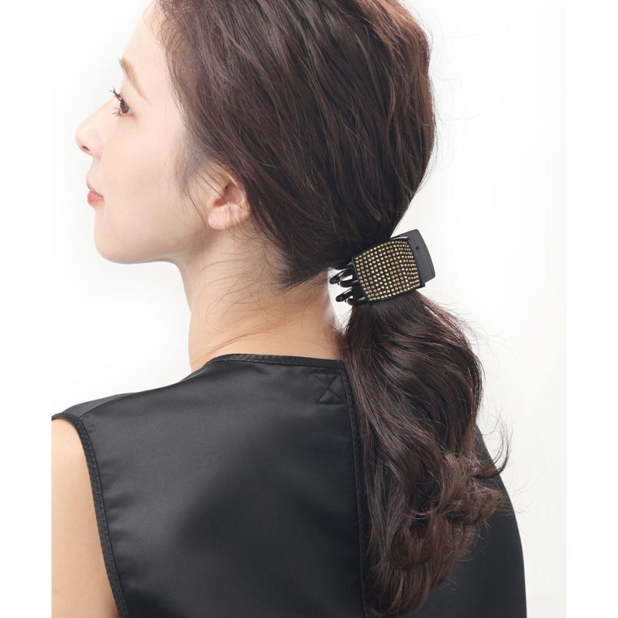 ヴァンテーヌ SALE ヘアクリップ バンスクリップ スタッズ風 まとめ髪
