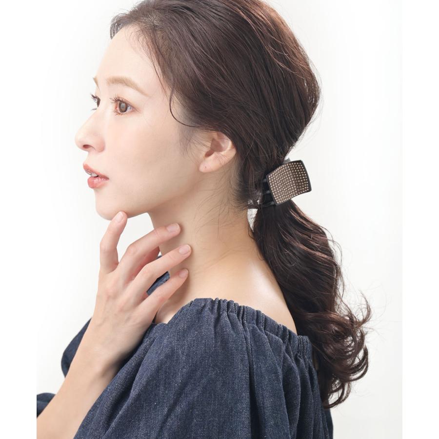 ヴァンテーヌ SALE ヘアクリップ バンスクリップ スタッズ風 まとめ髪