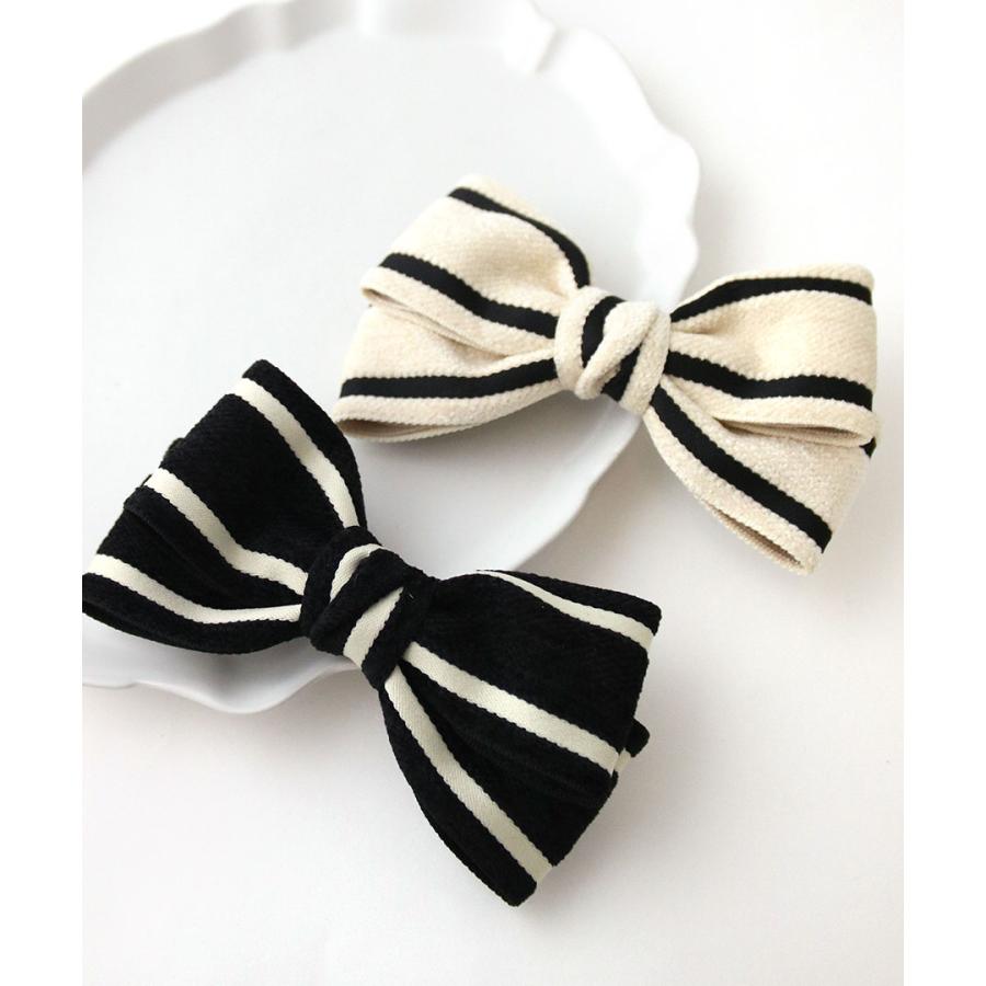 サックス リボンバレッタ サテンシフォンビッグリボンバレッタ（3 colors） 23A07010 | Deelia