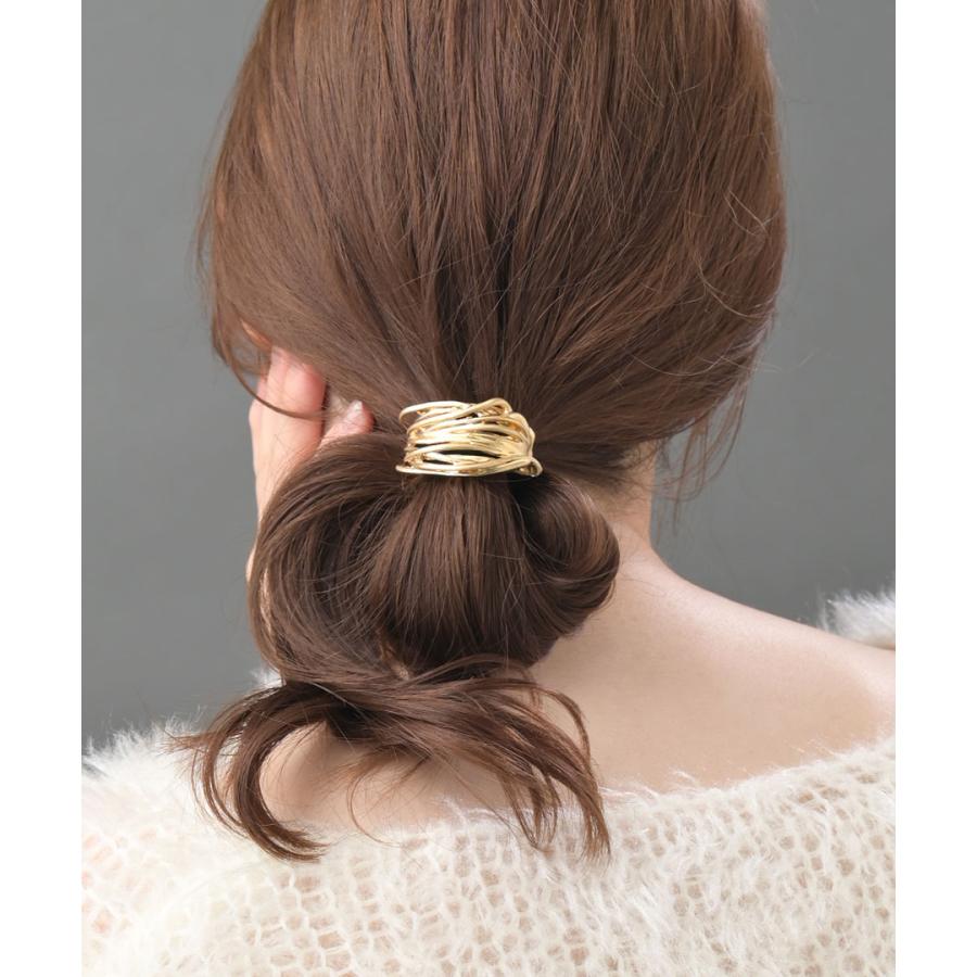 ヴァンテーヌ デザインメタル ヘアカフ ヘアゴム ポニーフック マット