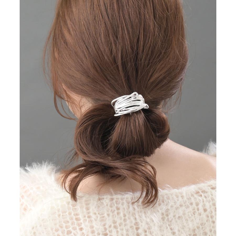 ヴァンテーヌ デザインメタル ヘアカフ ヘアゴム ポニーフック マット