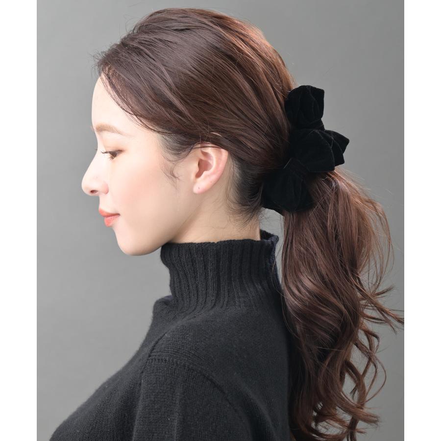 ヴァンテーヌ ベルベット ダブルリボン バナナクリップ 大人上品 立体