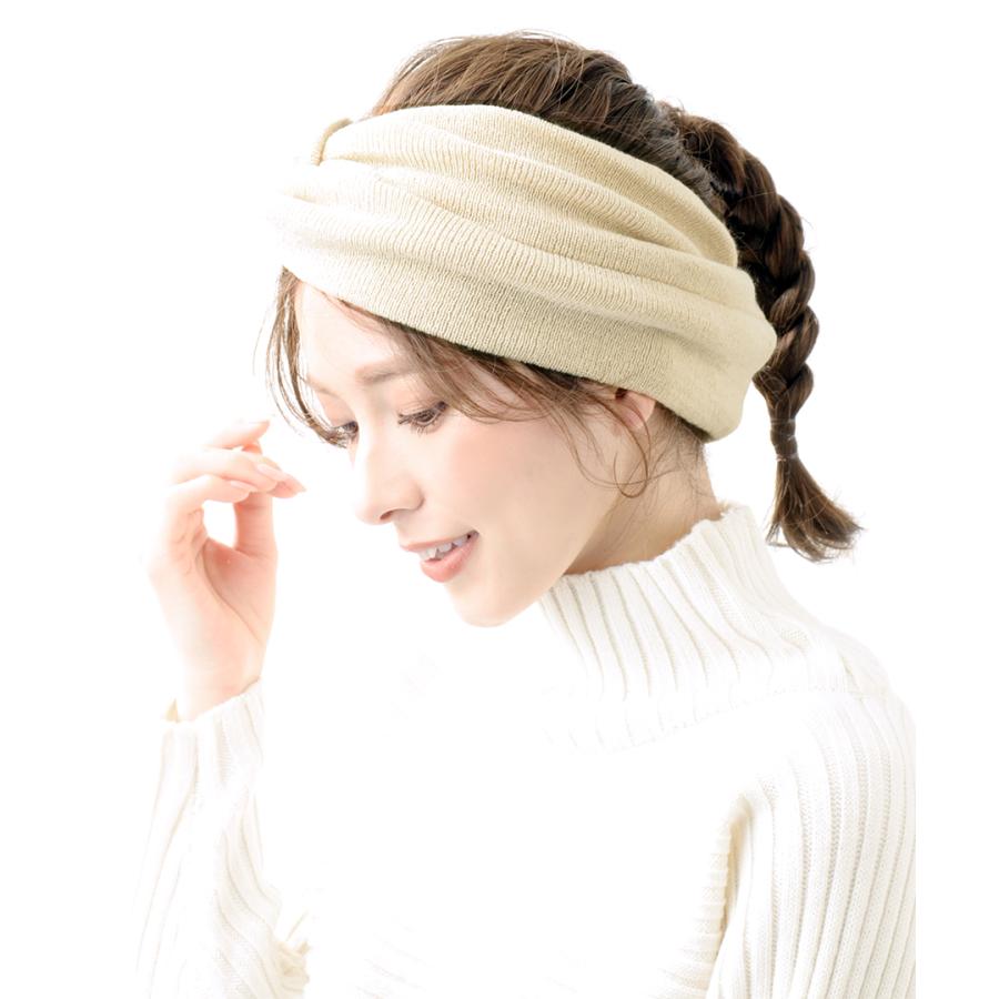 ヴァンテーヌ ヘアバンド 無地 幅広 ニット ヘアアクセサリー ターバン