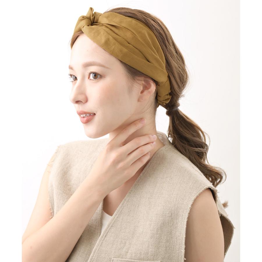 リネンメッシュ　アレンジロングリボン　ターバン　ヘアターバン　アレンジ無限 ヴァンテーヌ ヘアバンド リネン 麻 ヘアターバン ターバン風