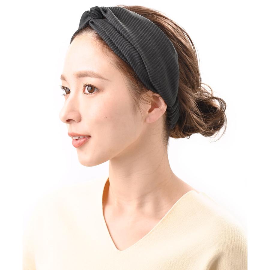 ヴァンテーヌ ヘアバンド ターバン風 ストライプ 柄 オフィス